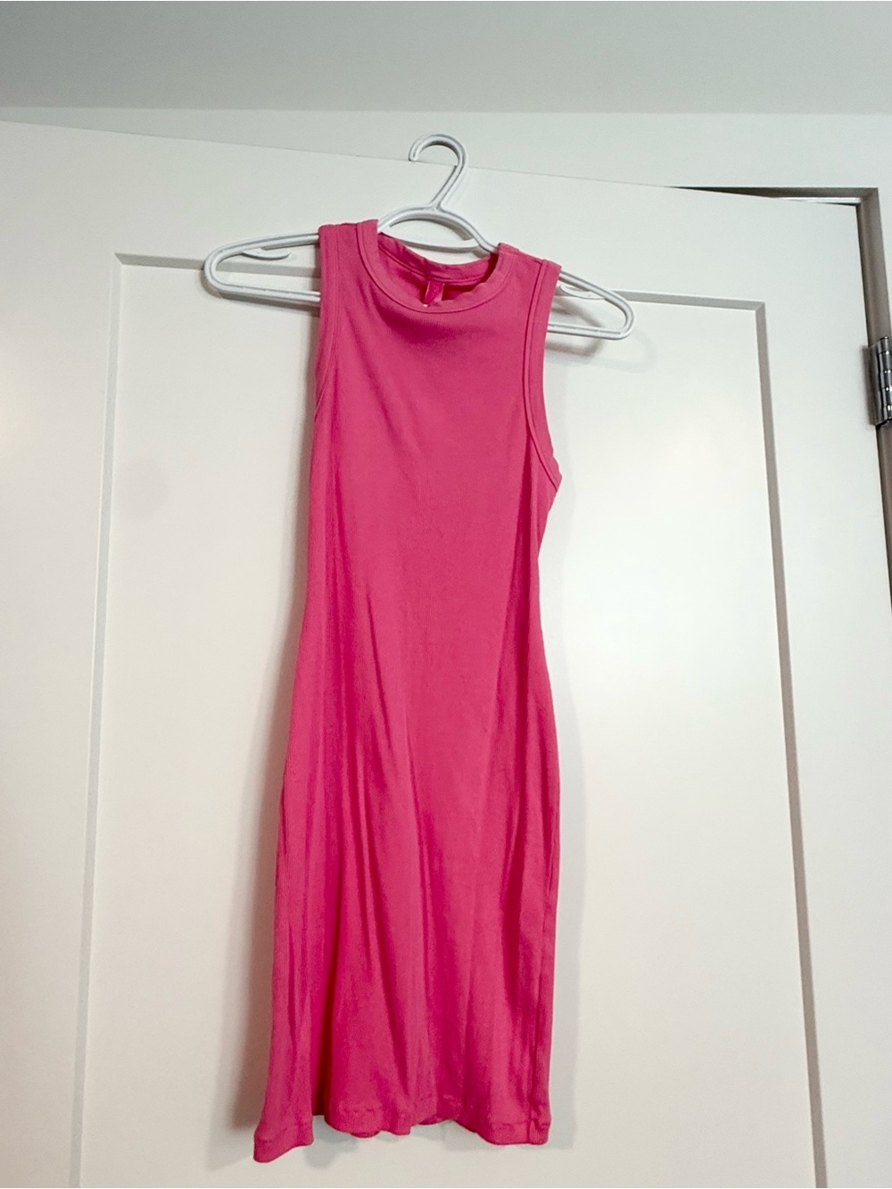 SKIMS Sleeveless Hot Pink Mini Bodycon Dress